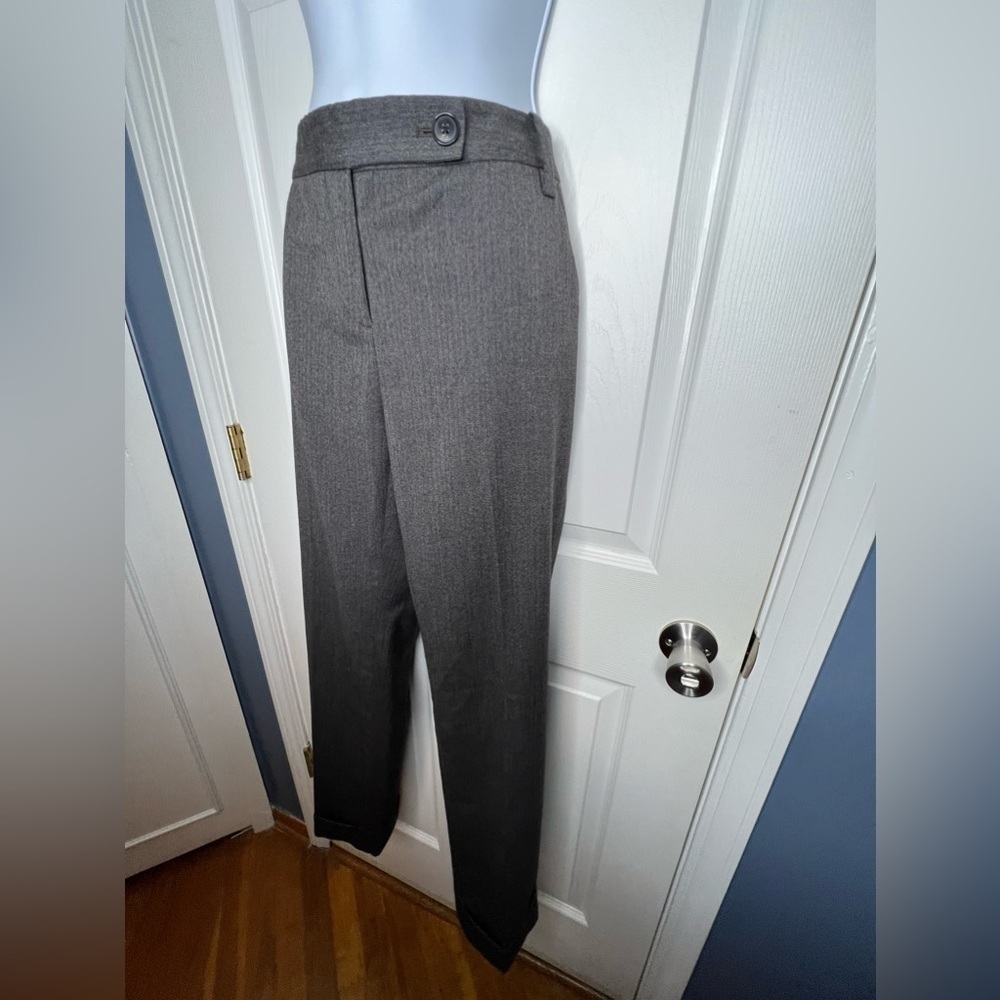 TOCCA Women’s 10 Black Herringbone Tweed Wool Trouser Dress Pants M - Picture 7 of 16